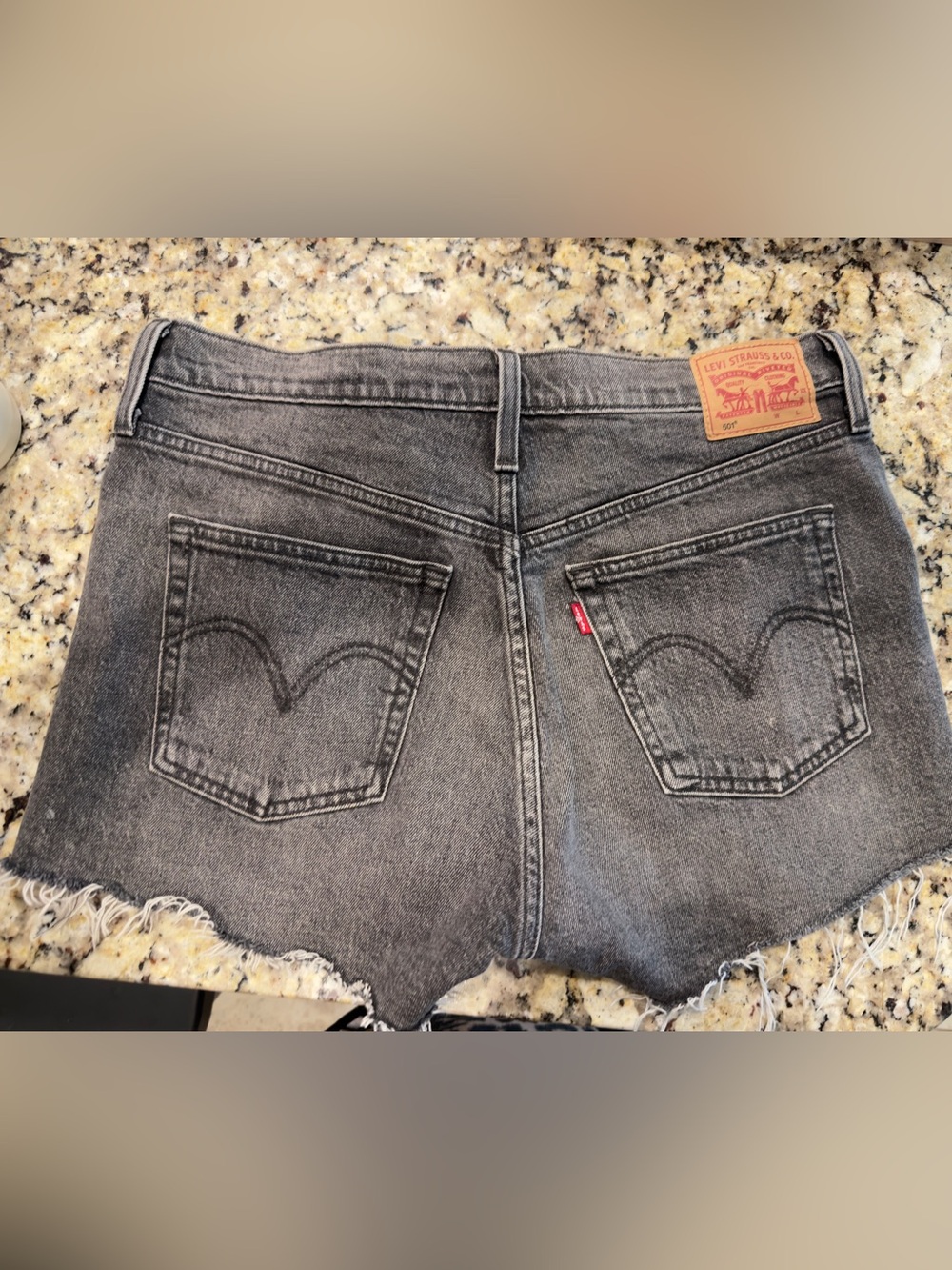 Levi’s 501 grayish-black cut off shorts size 28